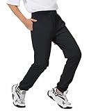 TELALEO 4 Pack Boys Sweatpants Active Athletic Jogger Pants Soft Cotton French Terry Little Big Kids M