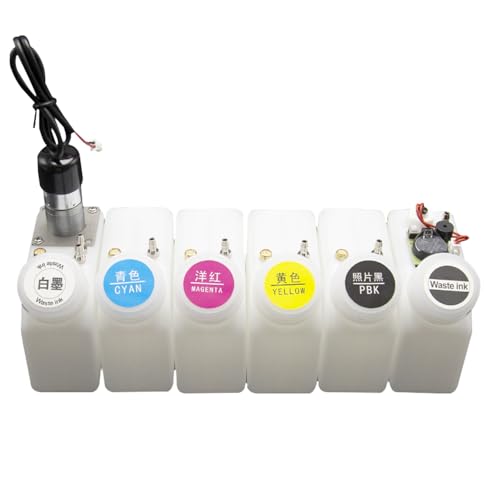 260ML Ink Tank Continuous Supply Ink System with Stirring Motor Alarm Float Sensor Ink Bottle Ink Cartridge