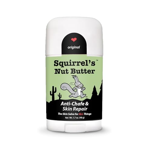Squirrel's Nut Butter Anti Chafe Stick | All Natural Chafe Prevention & Skin Care for Athletes, Runners & Adventurers | Thighs, Arms, Pack Straps & More | 1.7 oz