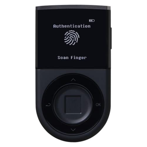 D’Cent Hardware Wallet – Biometric Cold Wallet for Crypto with Fingerprint Authentication | Secure Bluetooth Storage for Bitcoin, Ethereum, XRP, XDC, Solana, Stablecoins & More