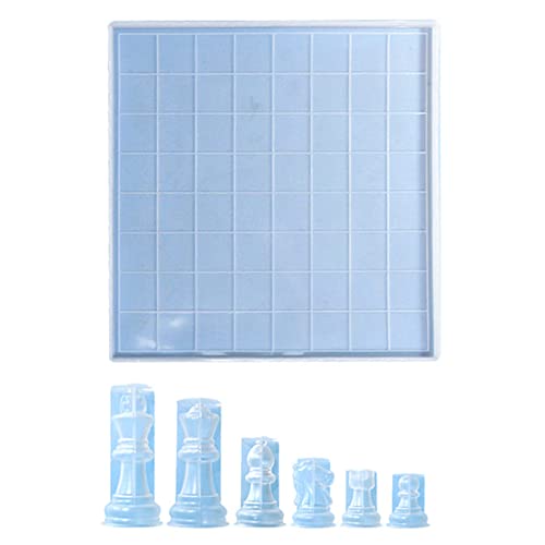 HUIFACAI Chess Sets Resin Silicone Molds Board Game Moulds Large Chess Mold Chess Piece Mould Silicone Material for Epoxy Resin, as the pic show