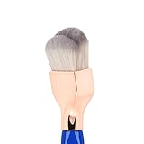 Bdellium Tools Professional Makeup Brush - Golden Triangle 972 Large Rounded Double Dome Blender - With All Vegan and Soft Synthetic Fibers, For Foundation Application & Blending (Blue, 1pc)