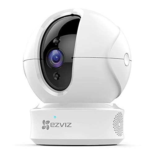 EZVIZ Indoor Security Camera, Pan/Tilt Dome IPC, Night Vision, Motion Detection, Auto Tracking, Baby/Elder/Pet/Nanny Monitor, 2-Way Audio, Compatible with Alexa and Google (CTQ6C-WH)