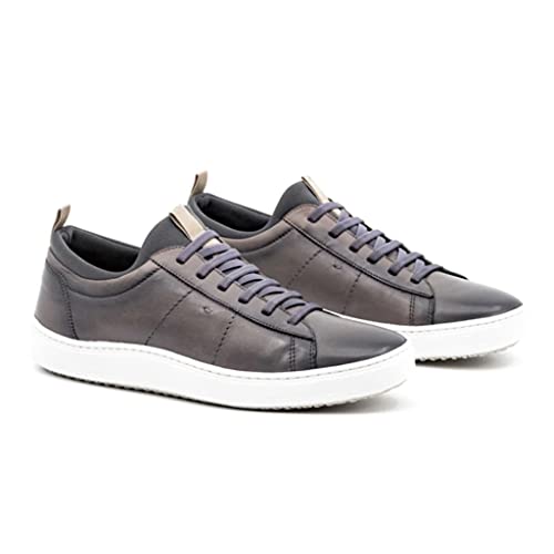 Martin Dingman Cameron Sneakers for Men – Man-Made Insole, Outsole, Lining – Padded Collar – Round Toe Slate 10.5 M