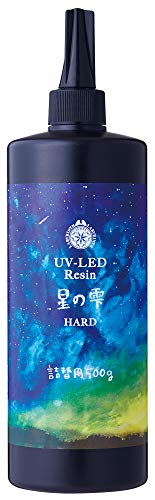 Pajico 403242 Resin Liquid, Large Capacity, UV-LED Resin, Star Drop, Hard Type, 17.6 oz (500 g), Transparent, Made in Japan