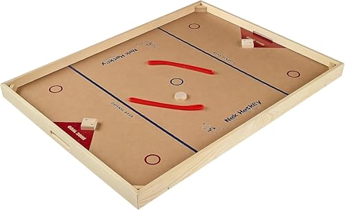 Carrom Champion Nok Hockey Game (Large) — Wooden Board Games for Adults & Children — Indoor and Outdoor Games for Family — Sports Board Games