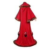 Foyacos Adult Queen Padme Amidala Costume Women Red Dress Queen Fullset (red, L), Large