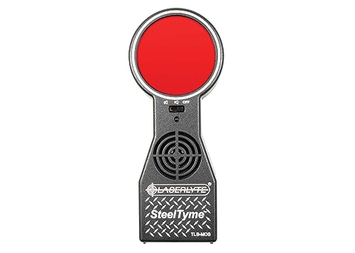 LaserLyte TLB-MOS Steel Tyme Laser Trainer Targets with Plinking Steel Sound and Flashing LED Lights for Reactive Laser Shooting and Dry Fire Practice