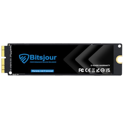 Bitsjour 1TB NVMe SSD Replacement for MacBook Air A1466 A1465 2013-2017, Apple MacBook Pro A1398 A1502 Retina 2013-2015, Mac Pro A1481 2013, iMac A1418 A1419, Mini A1347 2014, Interfacce