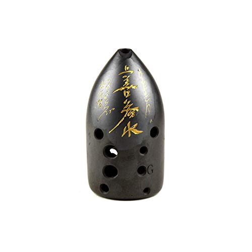 Professional Chinese Flute Xun Instrument Ceramic Ocarina Ancient Xun Ten Holes G key (Shang Shan Ruo Shui)