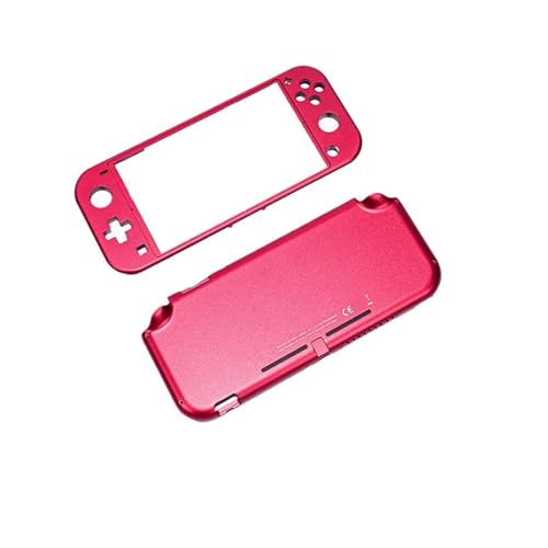 Aluminum Alloy Housing Shell Case Metal Replacement Back Plate Housing Shell Cover - Compatible with Nintendo Switch Lite(Red)