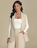 luvamia Sleeveless Dressy Vest for Women Jacket Blazer Vest Top for Women Dress Suits for Women Beige Blazer Casual Chalecos De Mujer De Vestir Size Medium Size 8 10