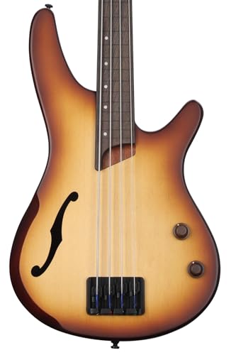 Ibanez SRH500F Fretless Bass Guitar - Natural Browned Burst Flat