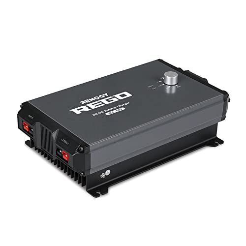 Renogy REGO 12V 60A DC-DC Plug and Play Battery Charger Built-in Bluetooth Module, Compatible with Traditional and Smart Alternators, for Gel, AGM, and Lithium Battery in RVs, Cars, Boats, Yachts