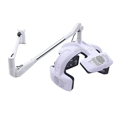 RocoReny Wall Mounted Orbiting Hair Dryer, 1500W Temperature Adjustable Salon Hair Perming Machine, 360 Degree Rotating Heating Ring Rotating Hair Treatment Machine with 5 Heating Discs for Salon SPA