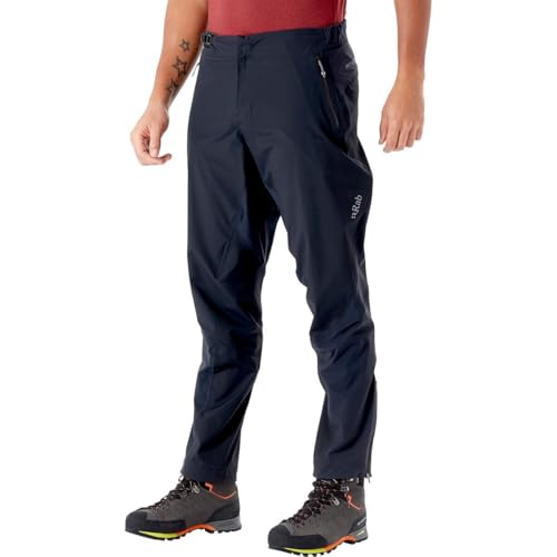 Rab Men's Kinetic Alpine 2.0 Waterproof Breathable Pants for Skiing and Mountaineering - Black - Large