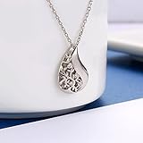 925 Sterling Silver Tree of Life Teardrop Urn Necklace for Ashes Family Tree Keepsake Cremation Pendant Memorial Jewelry for Women