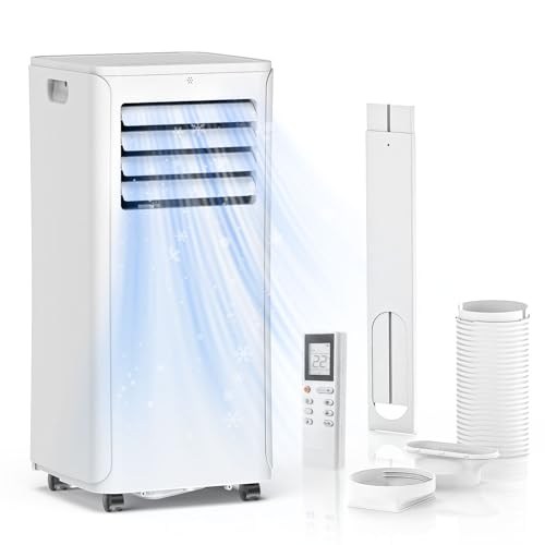 12,000 BTU Portable Air Conditioners - 3-in-1 Cooling Unit with Dehumidifier, Fan & AC Modes - Ac Units Cools Up to 550 Sq.Ft - 24-Hour Timer, Remote Control & Window Kit Included - White