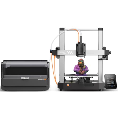 Anycubic Kobra 3 Combo Multi Color 3D Printer and ACE Pro, Smart Multicolor Printing Up to 4 Colors Max 600mm/s High Speed, Intelligent Filament Drying Nozzle Clog Detection, 250 * 250 * 260mm Size