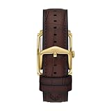 Fossil Men's Carraway Quartz Stainless Steel and Leather Three-Hand Watch, Color: Gold, Brown (Model: FS6011)