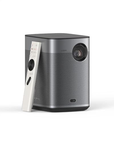 XGIMI Halo+ GTV NEW Portable Projector, Google TV with Licensed Netflix, 700 ISO Lumens, 2 x 5W Harman Kardon Speakers, Auto Focus, ISA, Wi-Fi, Built-in Battery with 2.5 Hours Playtime