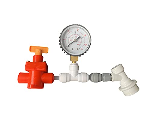 Semfeil Brew BlowTie Diaphragm Ball Lock Keg Beer Spunding Valve For Brewing Complete Kit for Home Brewing Beer Spunding Valve Corny keg Ferment CO2 Constant pressure valve
