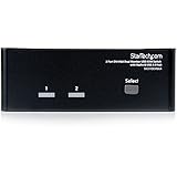 StarTech.com 2 Port KVM Switch - DVI and VGA w/ Audio and USB 2.0 Hub – Dual Monitor / Display / Screen KVM Switch - DVI VGA , TAA (SV231DDVDUA)