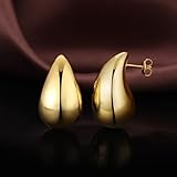 Waterdrop Earrings Gold Plated Tear Drop Earrings for Women Gold Teardrop Earrings Dupes Earrings Large Water Drop Earrings Studs 925 Gold Earrings for Women Silver Earrings