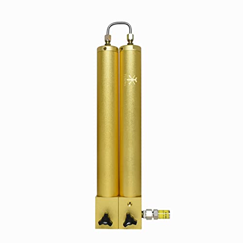 TUXING 4500Psi Pcp Compressor Oil Water Separator, with Safty Valve,Two Stage Filtration Air Filter for High Pressure Air Compressor Scuba Diving 408mm*100mm Gold