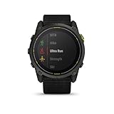 Garmin Enduro™ 3 – 51 mm, Solar, Sapphire, Ultraperformance GPS Smartwatch, Extreme Battery Life, Detailed Mapping, Built-in LED Flashlight, Carbon Gray DLC Titanium with Black UltraFit Nylon Strap