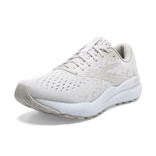 Brooks Women’s Ghost 16 Neutral Running Shoe - White/White/Grey - 7 Medium