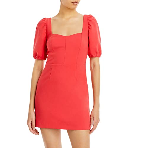 French Connection Women's Whisper Cut Out Back Dress, Hibiscus, 4