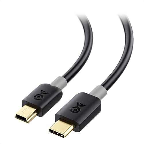 Cable Matters Mini USB to USB C Cable - 3.3ft, 480Mbps Data, 15W Charging, USBC to MiniUSB Cable for Game Controller, Camera, GPS, Dash Cam, Black