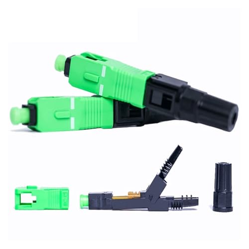 BAISULI Fiber Optic Fast Connector Embedded SC FTTH SC APC Single Mode Fiber Optic Connector, Fast Connector, 100 pcs/Box