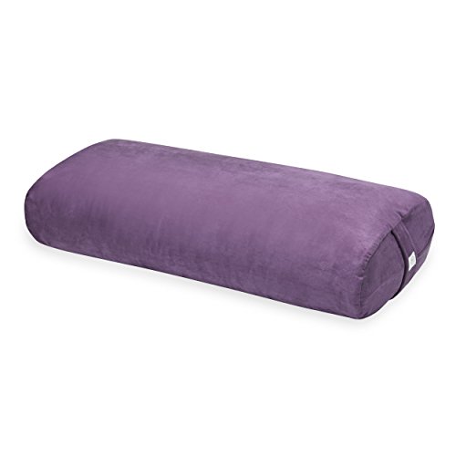 Gaiam Yoga Bolster - Long, Rectangular Meditation Pillow - Supportive Cushion for Restorative Yoga and Sitting on the Floor - Built-In Carrying Handle - Machine Washable Cover'