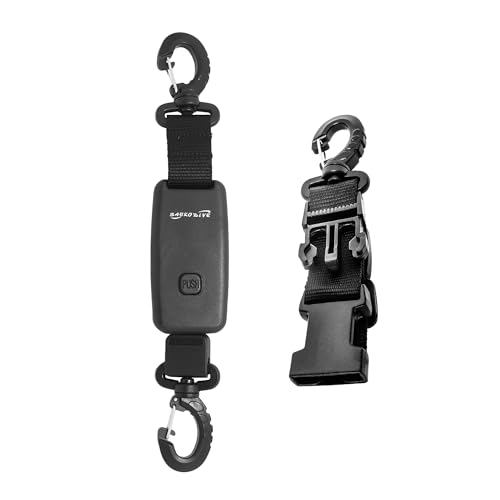 Saekodive Auto-Lock Retractor 35" with Bolt Snaps and Quick-Release Buckle for Outdoor Activities - Scuba Diving, Fishing, Sailing, Canoeing, Hunting, Camping