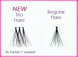 Elegant Lashes Trio Flare - MEDIUM Black Individual Lashes (Pro Dozen Pack - 12 Trays)