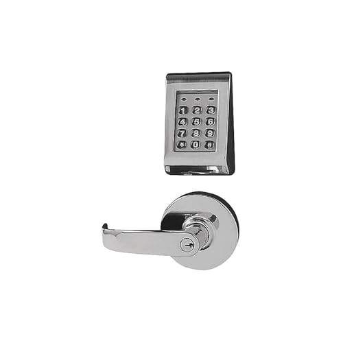 Sargent Keypad Series Satin Chrome Stand Alone Entry with Cylindrical Lock, 2-3/4" Backset Standard, 1-3/4" Door Thick (Pack of 1)