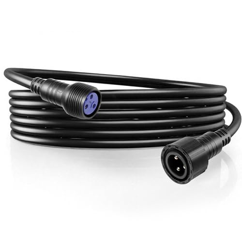 Waterproof Power Cable, 3 Pin 13AWG 2.5mm2 Waterproof Connector Power Extension Cable, 3m 9.8ft IP65 Par Light Outdoor Power Cord for Powercon Connector Output Hand in Hand Stage Lights