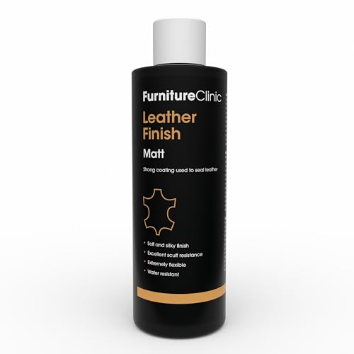 Leather Finish Matte | Seals and Protects | Suitable for Leather Sofas, Car Interiors, Handbags, and More | Flexible Lacquer That Prevents Scratches and Scuffs | Matte Finish (250 ml / 8.5 oz)