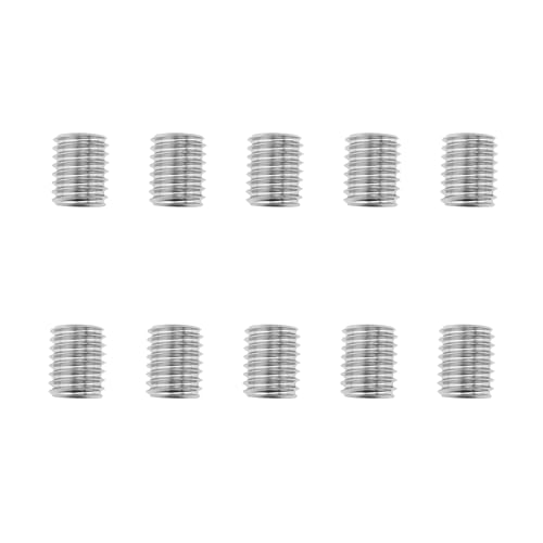 Micro Traders 10Pcs M8 to M10 Threaded Repair Insert Nut M8 x1.25 Female and M10 x 1.5 Male Thread Conversion Reducer Nut Stainless Steel Slotting Thread Adapter