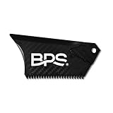 BPS Fiberglass Reinforced Surfboard Fins (3) + FCS Screw Hardware and Wax Comb! Glass Flex Thruster Surf Fin Set (FCS G5 M5 Style) Black - Tri Fin Thruster Set Surfboard fins (Link White)