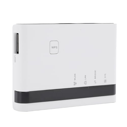 Wireless Print Server, USB Print Server for Sharing 4 USB Printers Over LAN via Ethernet or WiFi Network, Multi Mode Support, Plug and Play (US Plug)