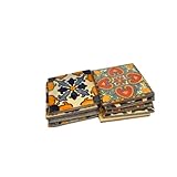 9 Mixed Designs (NO Stickers) Real Ceramic A1 Quality Talavera Mexican Tile 4x4 " Sampler