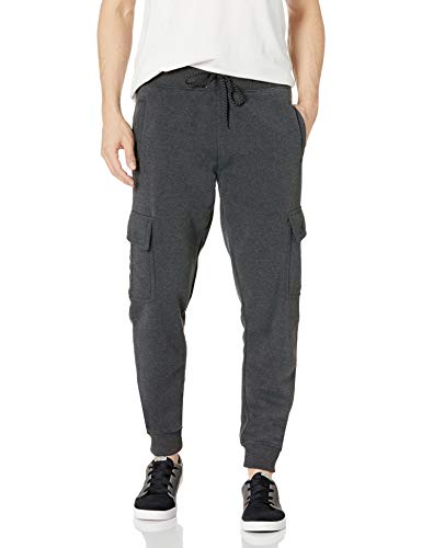 WT02 mens Basic Active Fleece Jogger Sweatpants, Hch, Large US