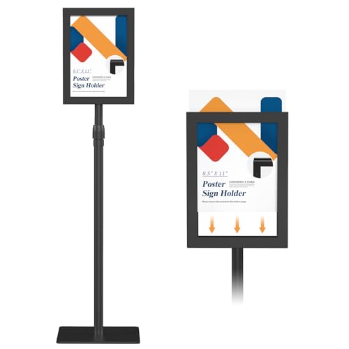 Relx Adjustable Outdoor Sign Holder Stand for Display - Floor Sign Stand with Base for Business Retail Events 8.5x11 inches