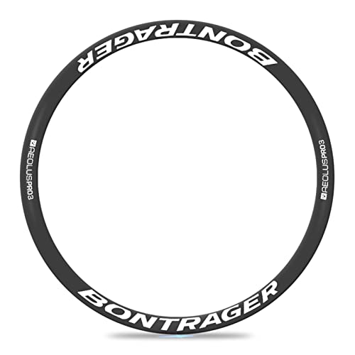Bicycle Wheel Sticker BON-TRA-GER AEO-LUS PRO3 Road Bike Knife Ring Rim Wheel Group Sticker 30mm Rim Height (Color: Bright White)