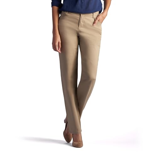 Lee Women's Relaxed Fit All Day Straight Leg Pant Flax 14 Short