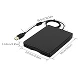 Floppy Disk Reader, 3.5 inch USB External Floppy Drive for PC/Laptop and Desktop, Portable USB Port Powered Drive for Window 98SE/ME/2000/XP/VISTA/Win7//Mac OS 10.3