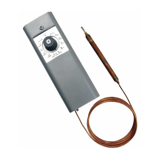Long Term W1609-101 Refrigeratior Thermostat Temperature Controller from -30 Degrees F to 90 Degrees F (-34 Degrees C to 32 Degrees C), Capillary Length 5'